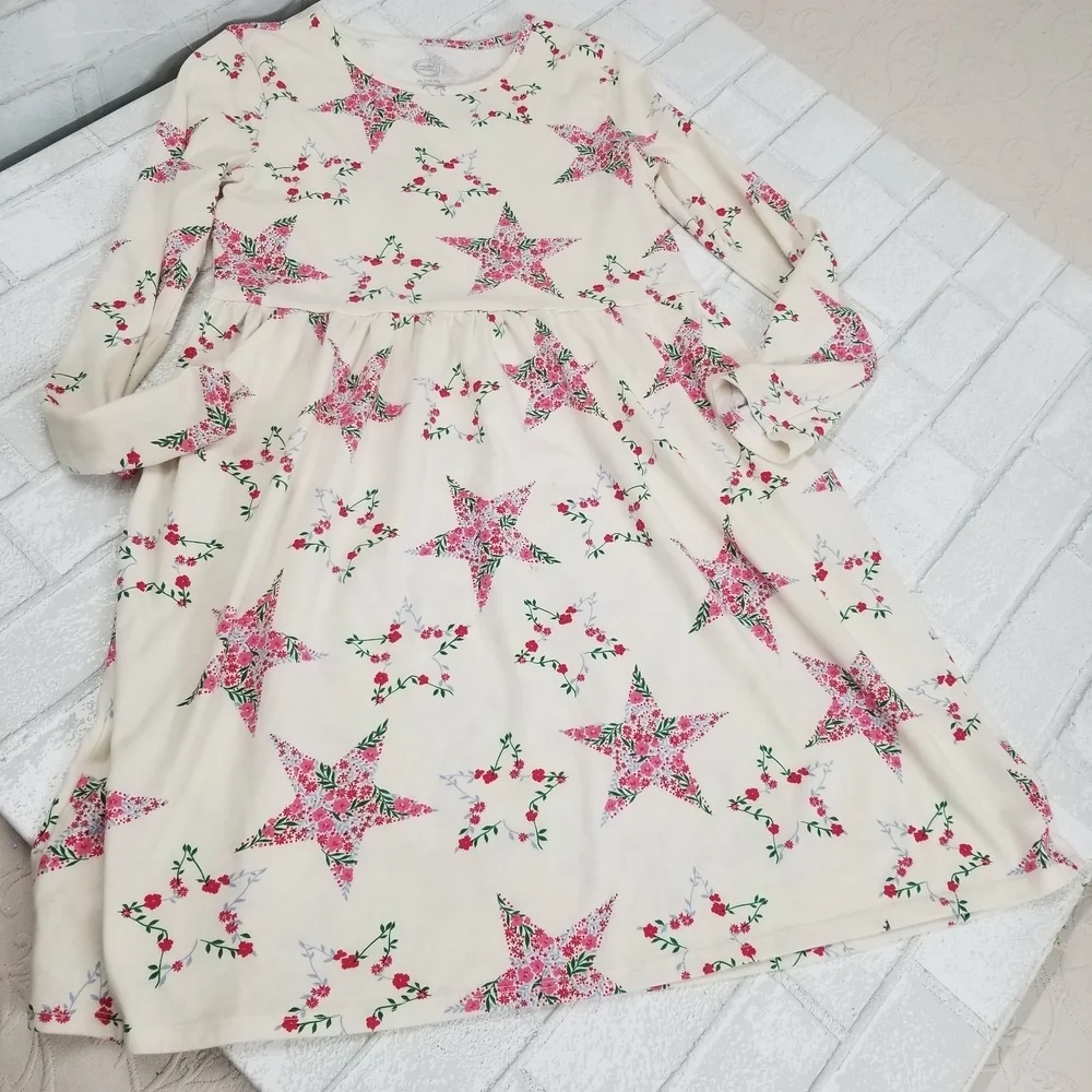 Wonder Nation Cream Floral Dress